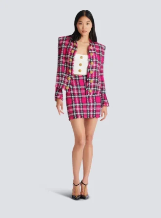 Jupe courte en tweed pailleté Jupe courte en tweed pailleté