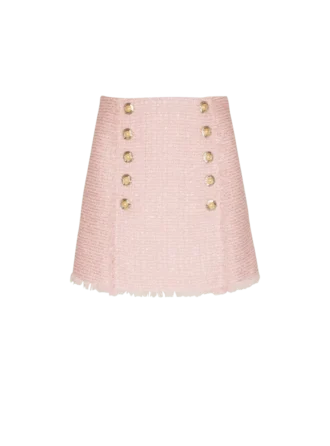 Jupe courte en tweed à paillettes