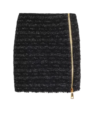 Jupe courte en tweed zippée Jupe courte en tweed zippée