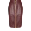 Jupe crayon en cuir d&rsquo;agneau