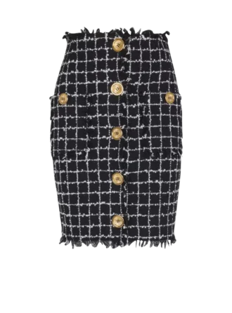 Jupe crayon en tweed boutonnée Jupe crayon en tweed boutonnée