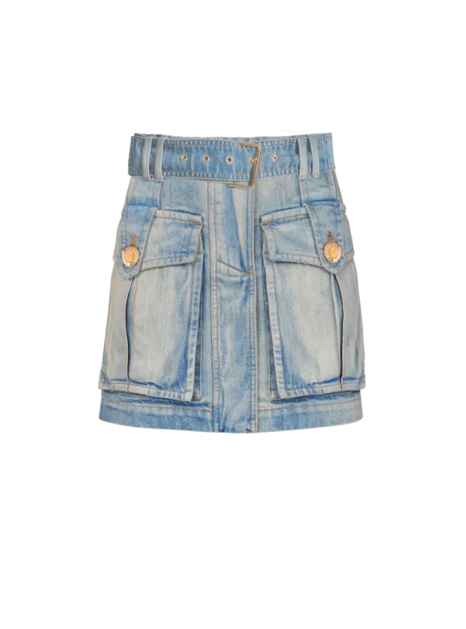 Jupe en denim avec poches Jupe en denim avec poches