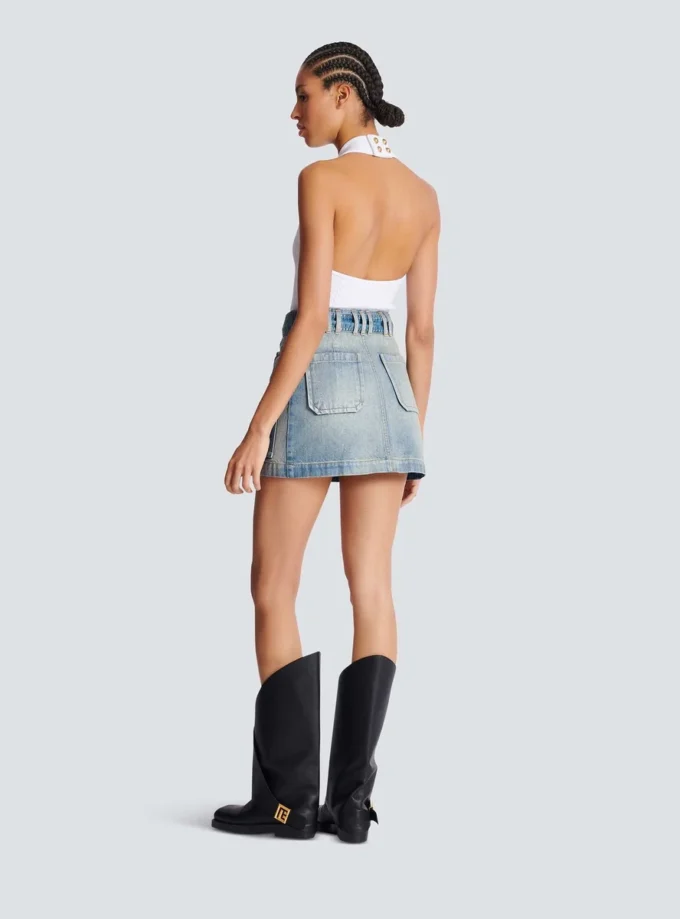 Jupe en denim avec poches Jupe en denim avec poches
