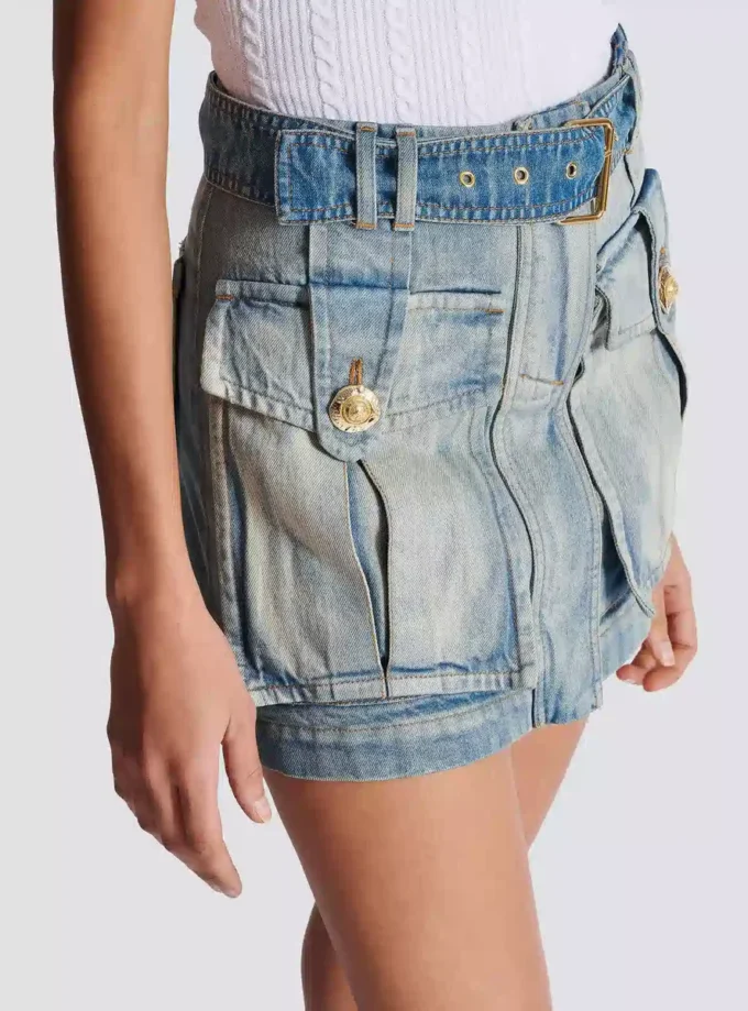 Jupe en denim avec poches Jupe en denim avec poches