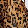 Jupe midi en cuir façon poney à motif léopard Jupe midi en cuir façon poney à motif léopard