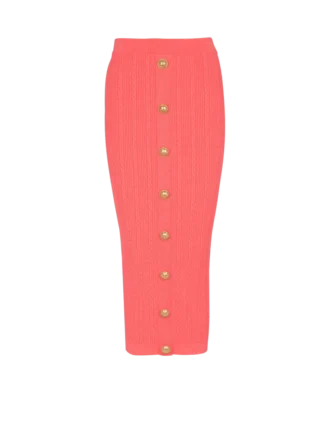 Jupe midi en maille torsadée Jupe midi en maille torsadée