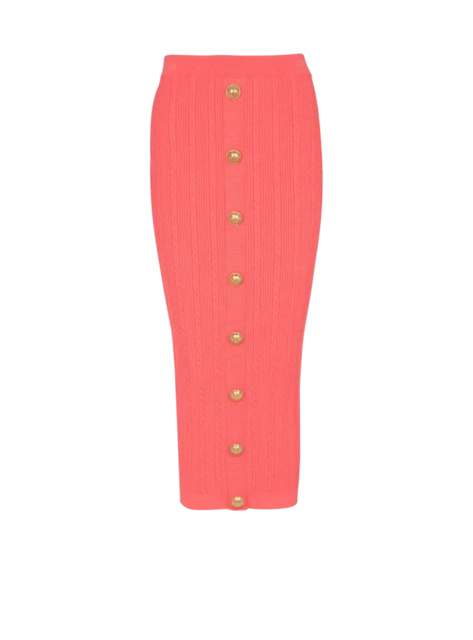 Jupe midi en maille torsadée Jupe midi en maille torsadée