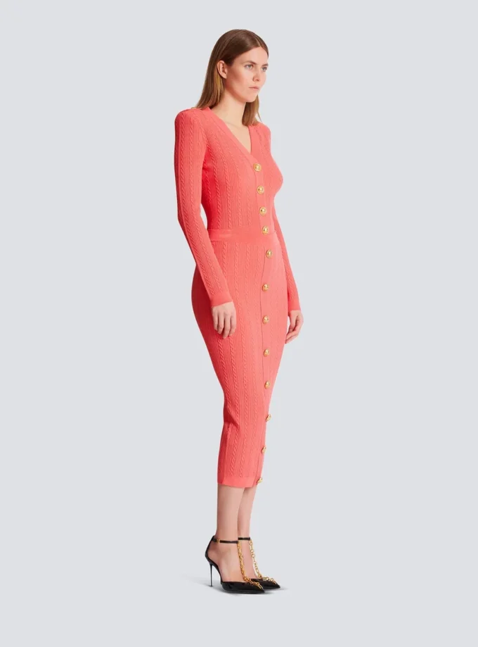Jupe midi en maille torsadée Jupe midi en maille torsadée
