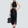 Jupe midi à motif baroque Jupe midi à motif baroque