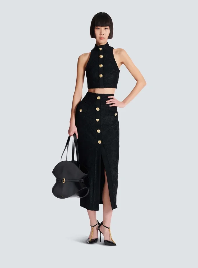 Jupe midi à motif baroque Jupe midi à motif baroque