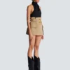 Jupe taille haute en gabardine Jupe taille haute en gabardine