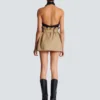Jupe taille haute en gabardine Jupe taille haute en gabardine