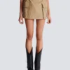 Jupe taille haute en gabardine Jupe taille haute en gabardine