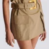 Jupe taille haute en gabardine Jupe taille haute en gabardine