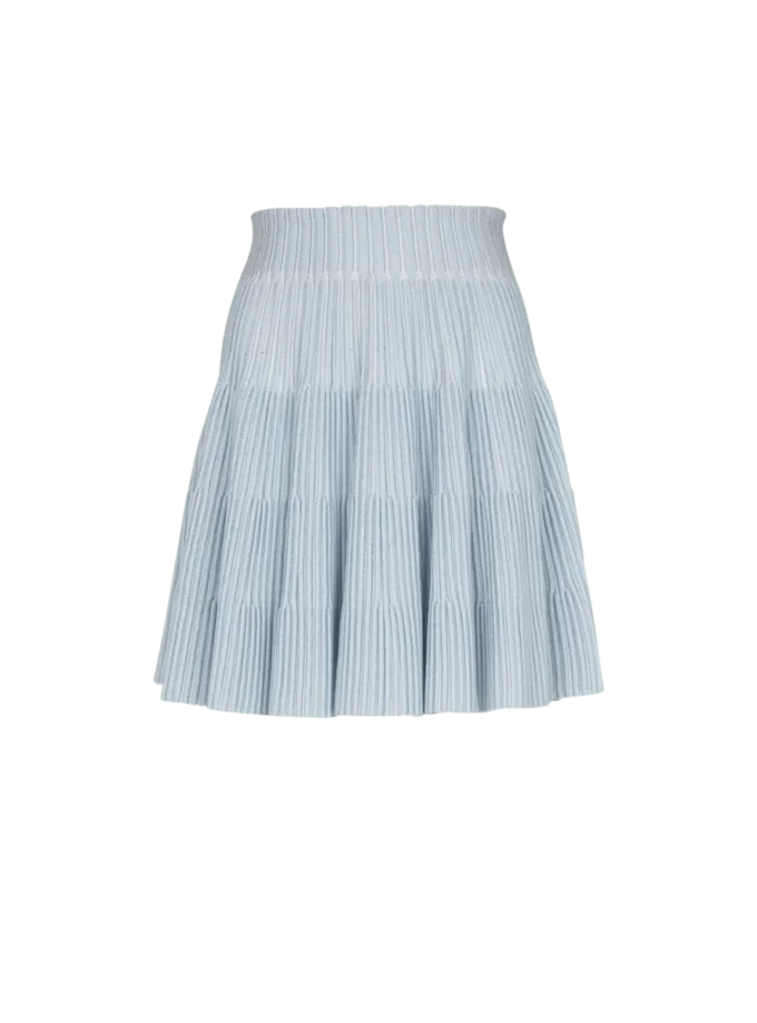 Jupe trapèze en maille texturée Jupe trapèze en maille texturée