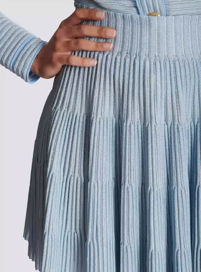 Jupe trapèze en maille texturée Jupe trapèze en maille texturée