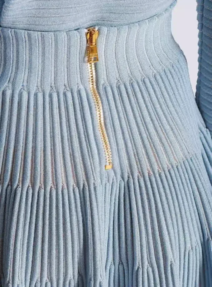 Jupe trapèze en maille texturée Jupe trapèze en maille texturée