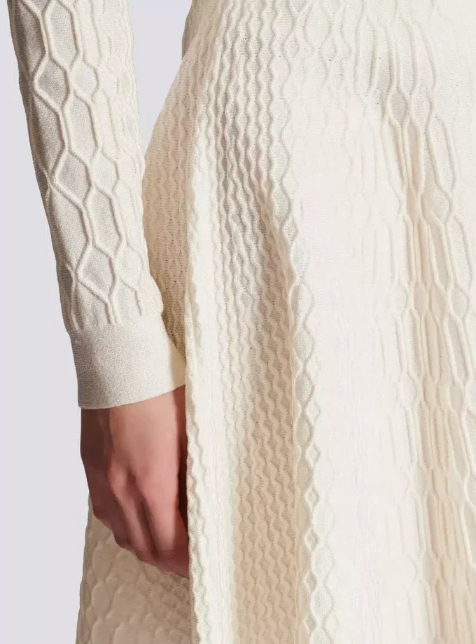 Jupe évasée en maille crocodile Jupe évasée en maille crocodile