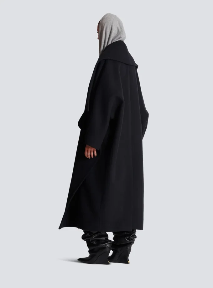 Manteau cape oversize en laine