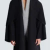 Manteau cape oversize en laine