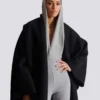 Manteau cape oversize en laine