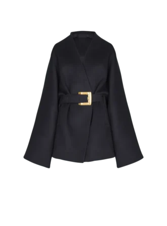 Manteau court en laine croisé Manteau court en laine croisé