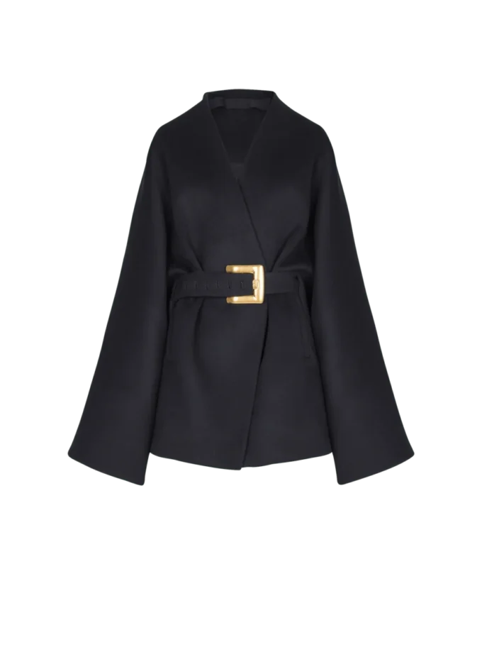 Manteau court en laine croisé Manteau court en laine croisé