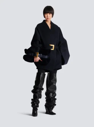 Manteau court en laine croisé Manteau court en laine croisé