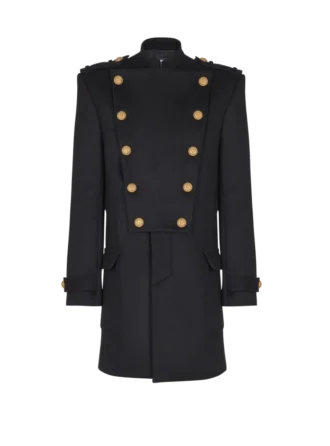 Manteau en laine et cachemire avec plastron amovible Manteau en laine et cachemire avec plastron amovible