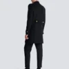 Manteau en laine et cachemire avec plastron amovible