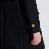Manteau en laine et cachemire avec plastron amovible