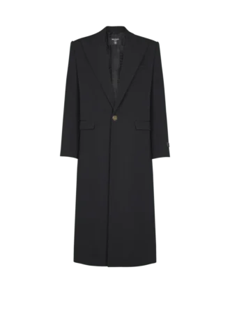 Manteau long en laine grain de poudre Manteau long en laine grain de poudre