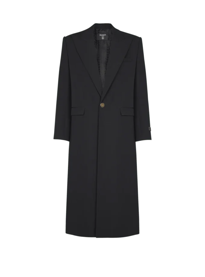 Manteau long en laine grain de poudre Manteau long en laine grain de poudre