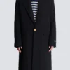 Manteau long en laine grain de poudre Manteau long en laine grain de poudre