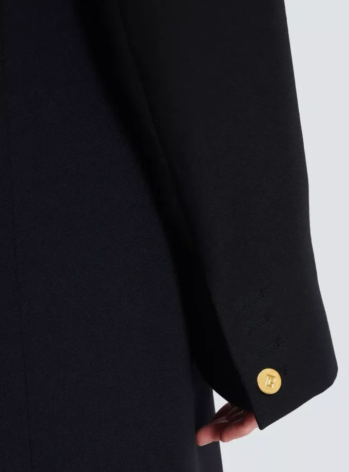 Manteau long en laine grain de poudre Manteau long en laine grain de poudre