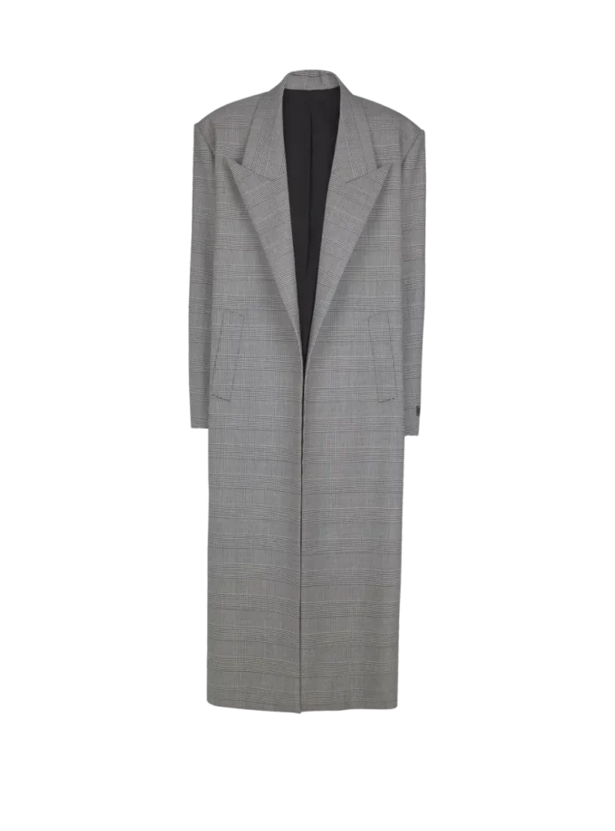 Manteau oversize en laine Prince de Galles Manteau oversize en laine Prince de Galles