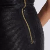 Mini-jupe taille haute en cuir d’agneau roulé Mini-jupe taille haute en cuir d’agneau roulé