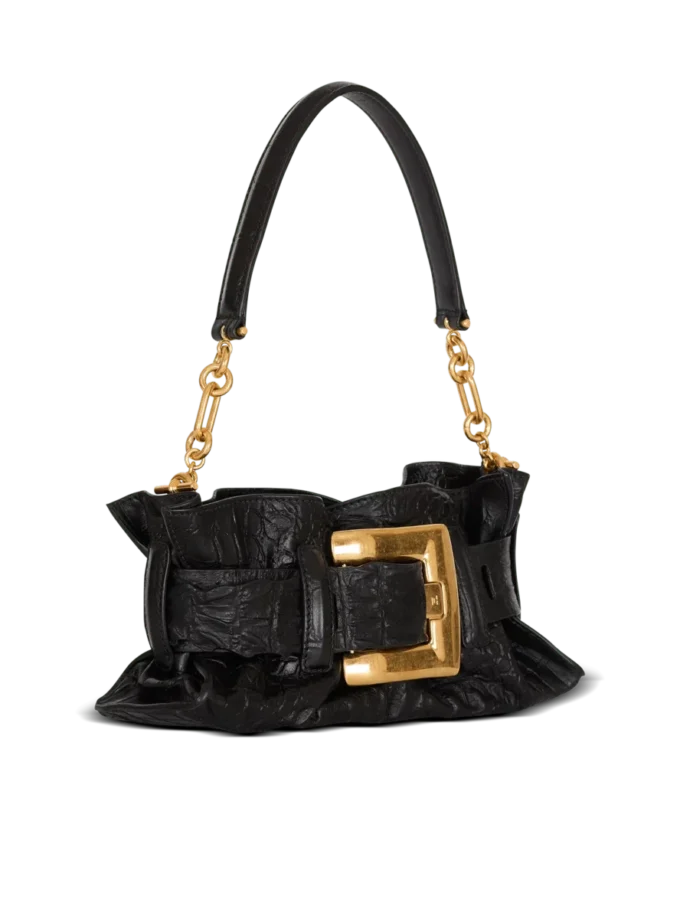 Mini sac Anthem en cuir de veau gaufré imprimé crocodile Mini sac Anthem en cuir de veau gaufré imprimé crocodile