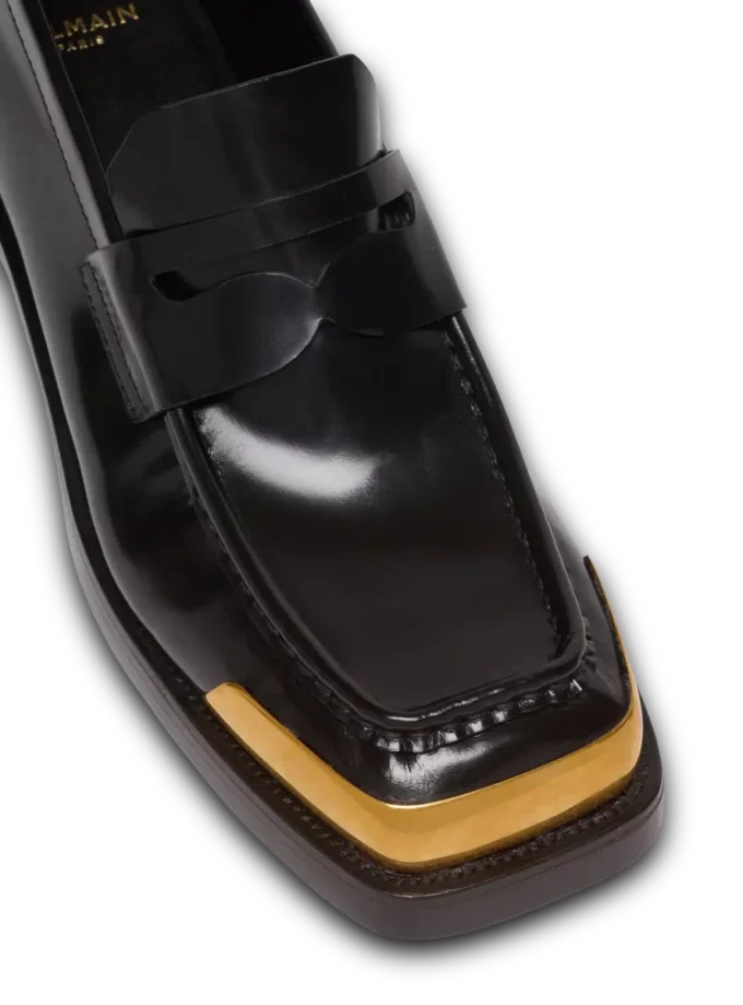 Mocassins en cuir verni à bout carré Mocassins en cuir verni à bout carré