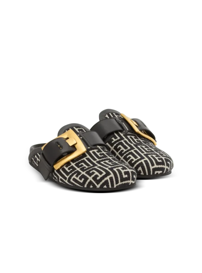 Mules Anthem en toile jacquard avec monogramme PB Mules Anthem en toile jacquard avec monogramme PB