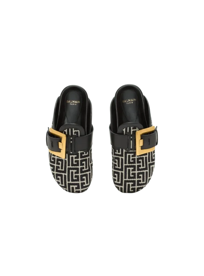 Mules Anthem en toile jacquard avec monogramme PB Mules Anthem en toile jacquard avec monogramme PB