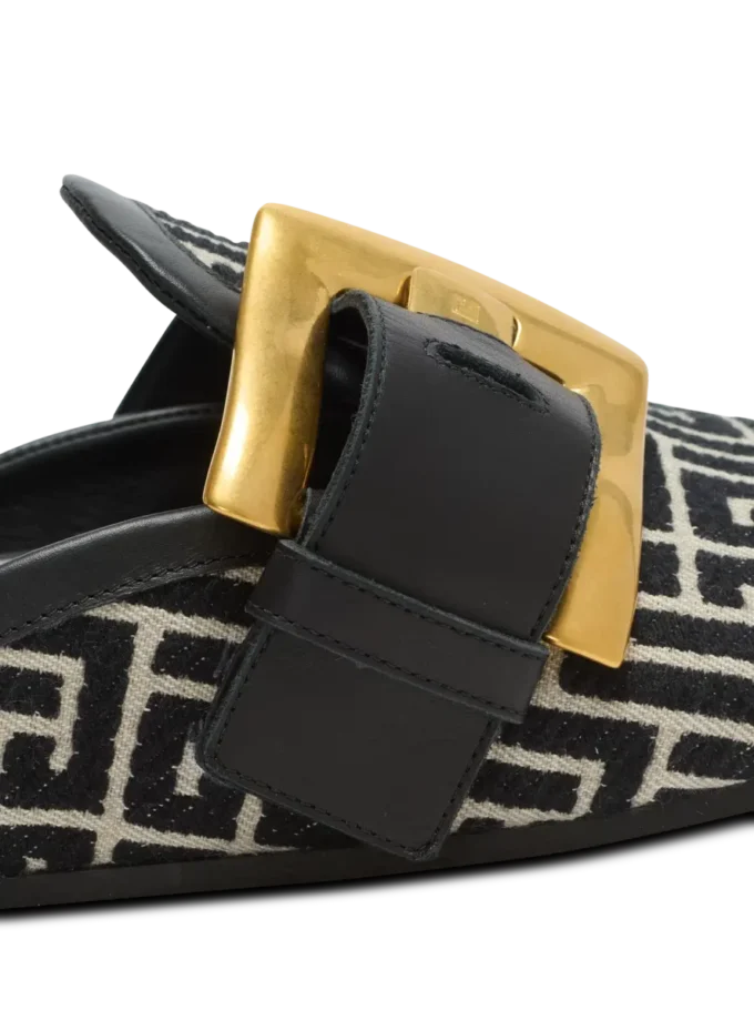 Mules Anthem en toile jacquard avec monogramme PB Mules Anthem en toile jacquard avec monogramme PB