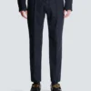 Pantalon droit en laine à fines rayures Pantalon droit en laine à fines rayures