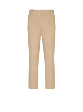 Pantalon droit en toile ajusté Pantalon droit en toile ajusté