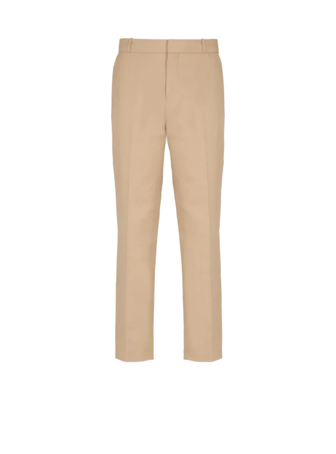 Pantalon droit en toile ajusté