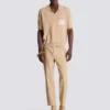 Pantalon droit en toile ajusté