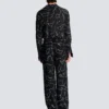 Pantalon en crêpe avec motif Constellation en strass