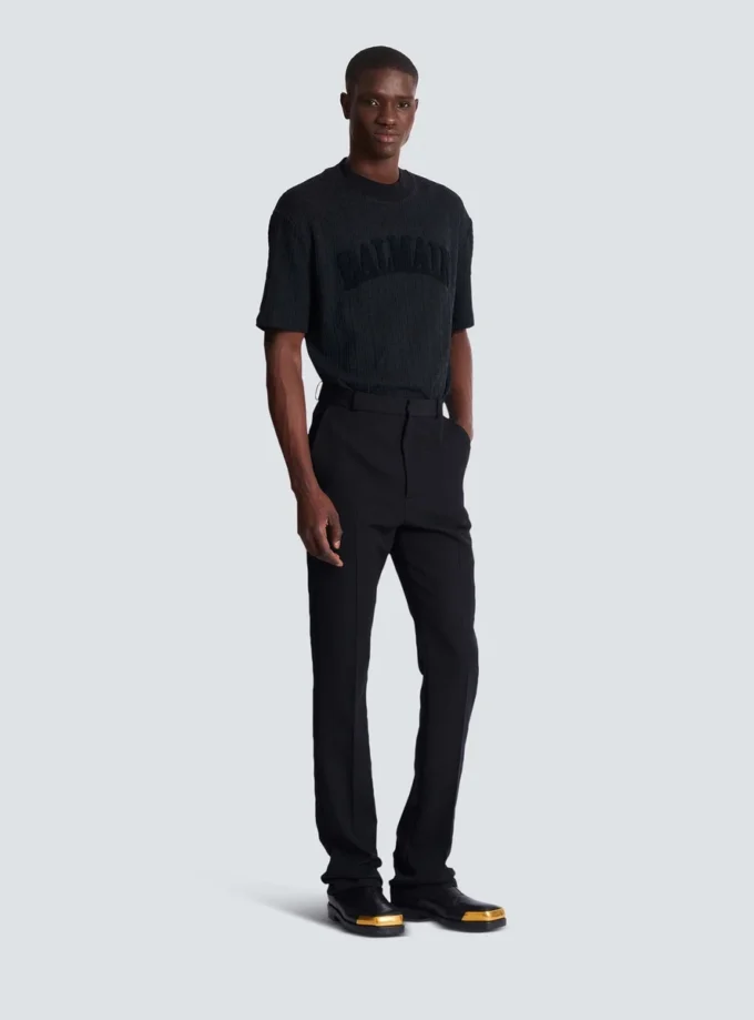 Pantalon en laine à pinces