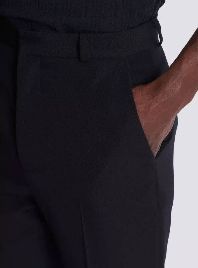 Pantalon en laine à pinces