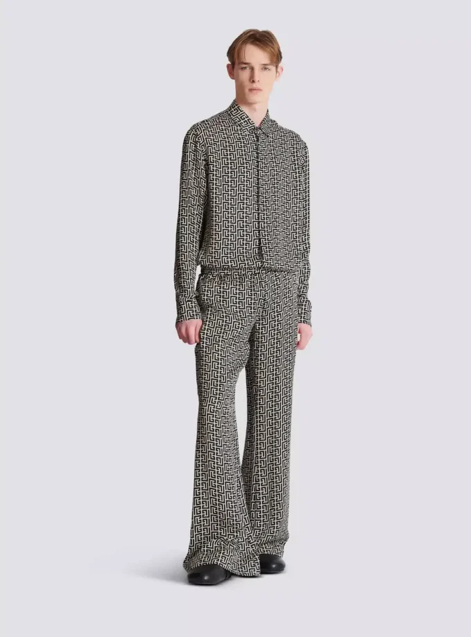 Pantalon fluide monogrammé